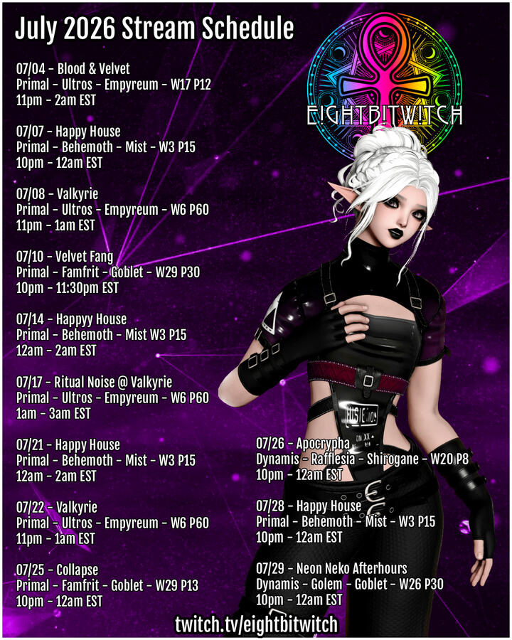 July 2026 Stream Schedule
